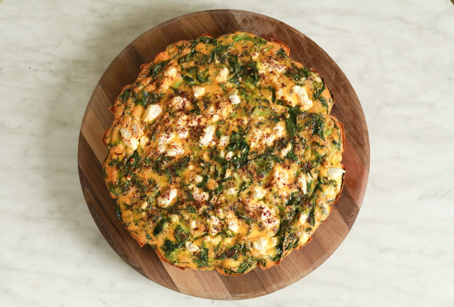 Broccoli, Spinach and Feta Frittata (Whole)