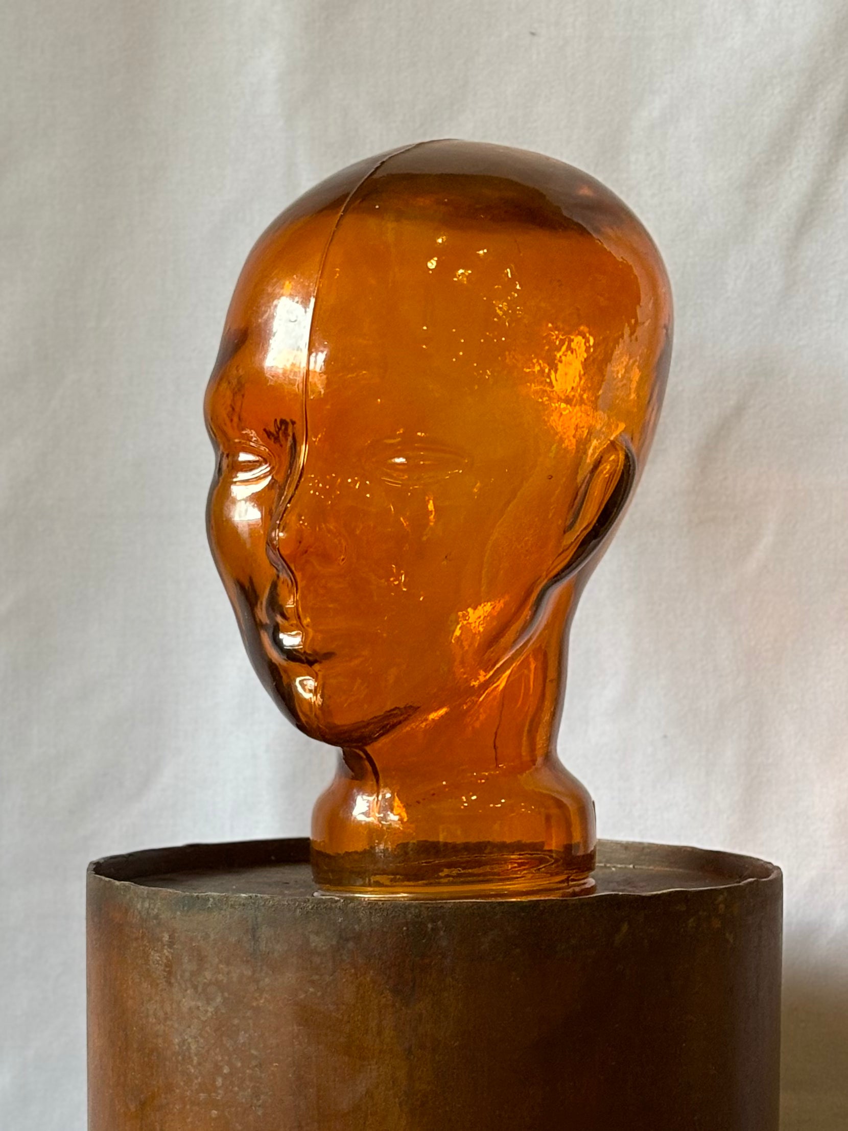 Amber Glass Mannequin Head