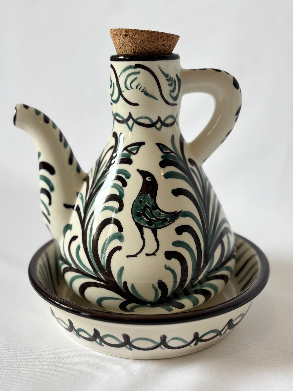 Spanish Oil Container with Dish