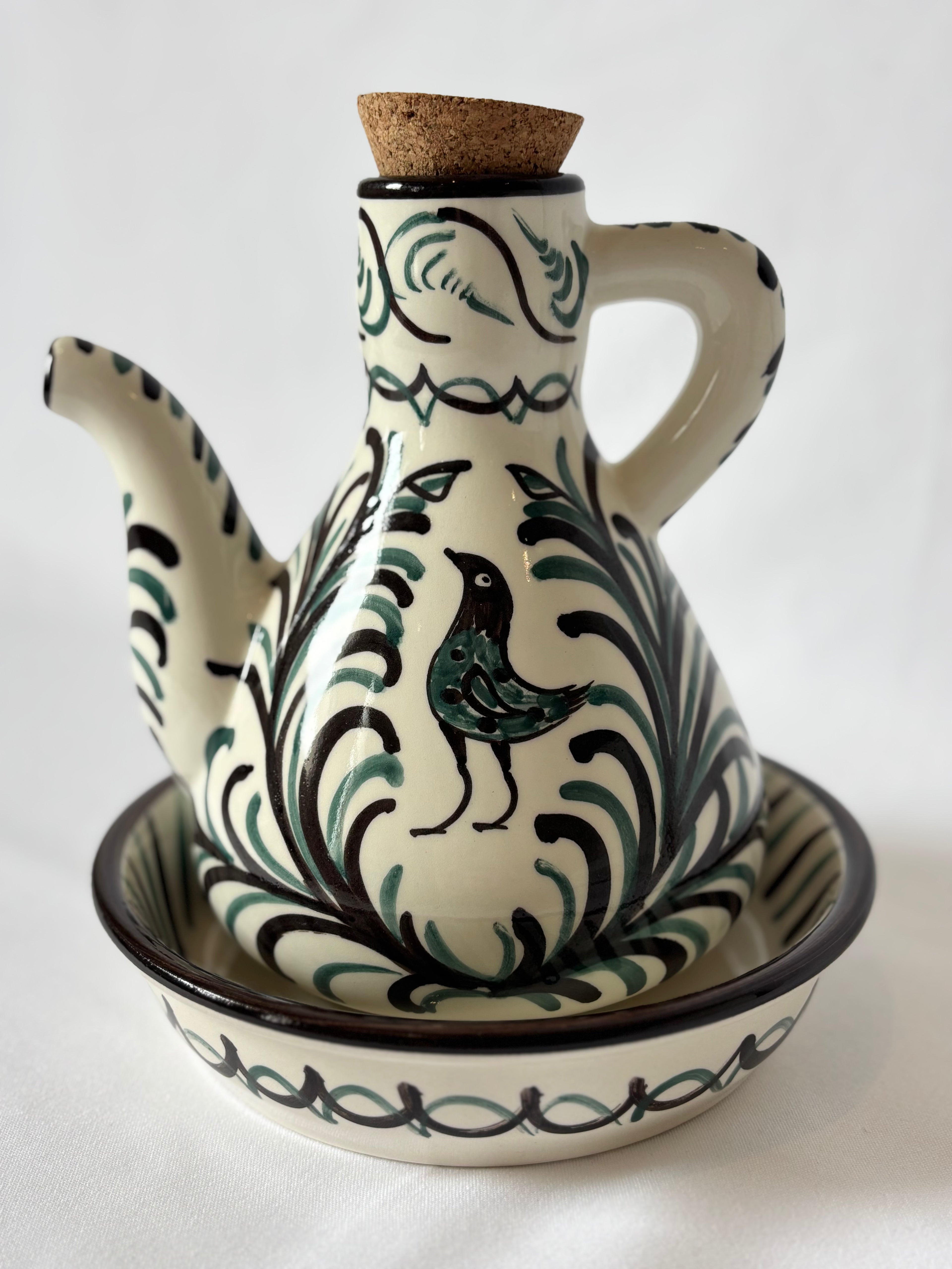 Spanish Oil Container with Dish