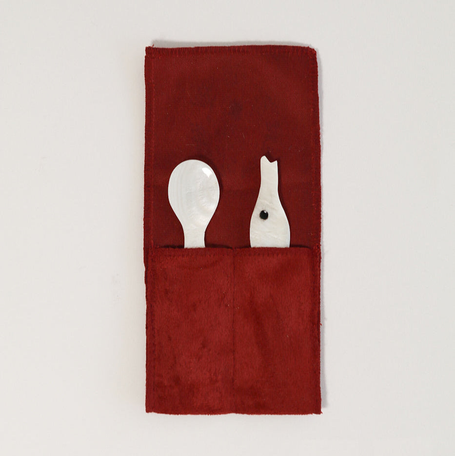 Mother of Pearl Condiment Servers