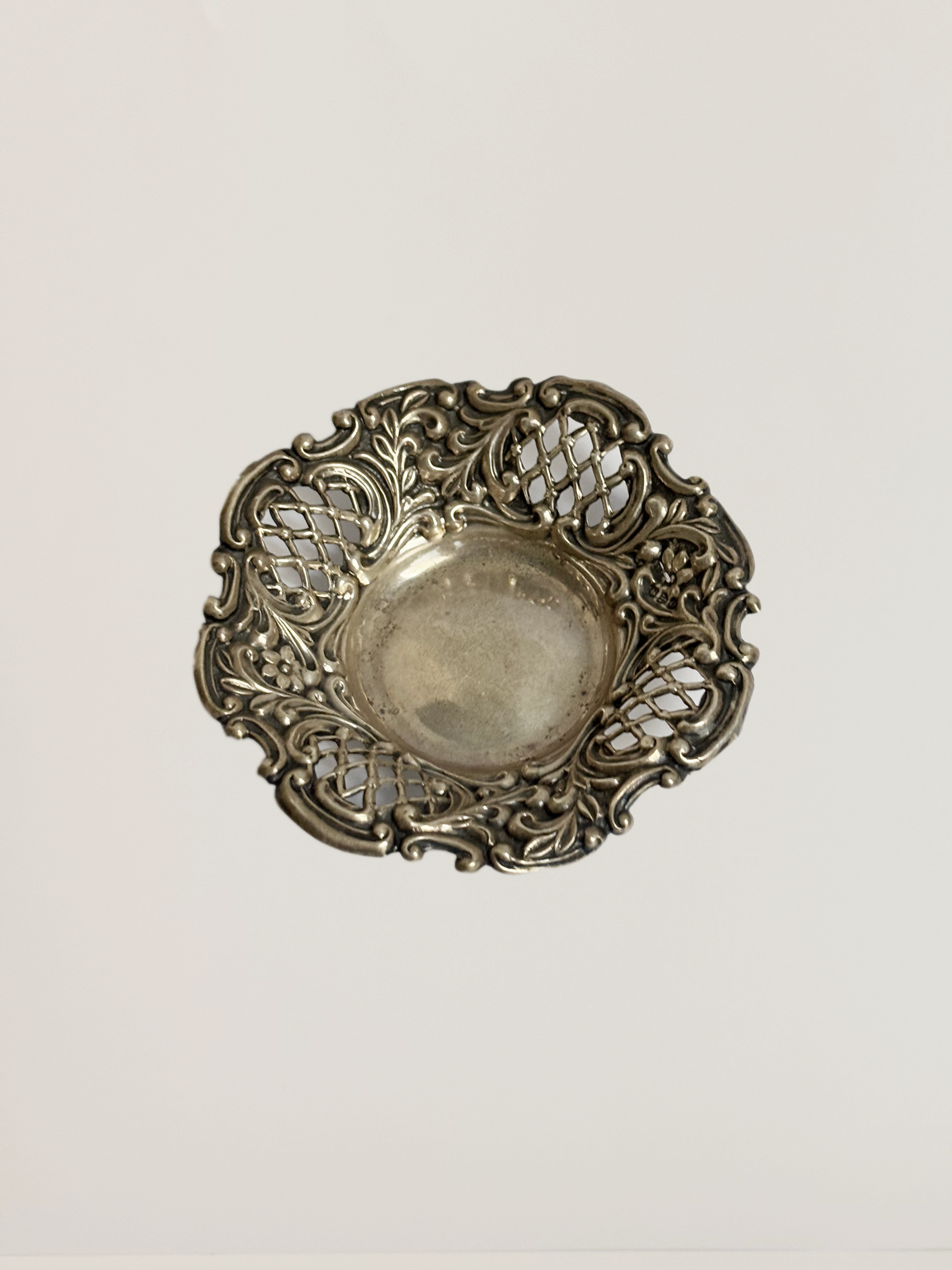 Small pierced silver trays