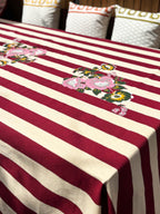 Flowers and Stripes Tablecloth